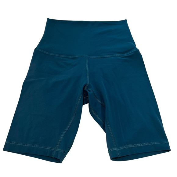 Lululemon Pants - Lululemon Align Biker Shorts Womens 0 Teal Blue Nulu High Rise 6" Inseam Yoga